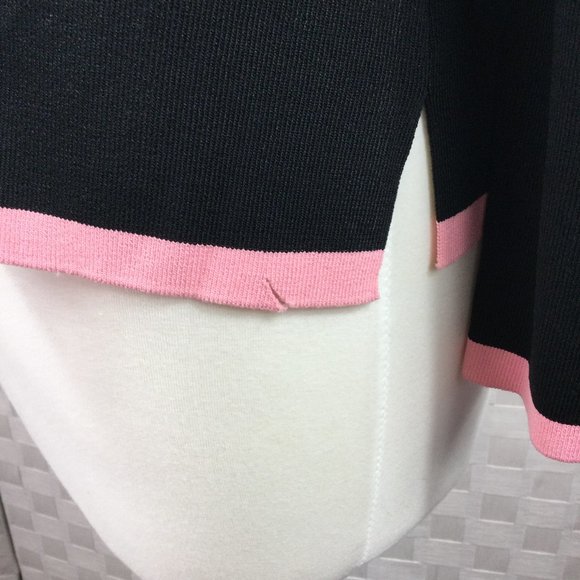 Grace Lewis Sweater Set, Black/Pink, Petite Small - Picture 9 of 9